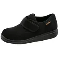 Produktbild: Fischer-Markenschuh Ortho Hausschuh aus Velour mit Stretchmaterial, Weite K, Klettverschluss schwarz 41 EU