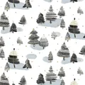 Produktbild: 20 Servietten Winter Moderne Bäume schwarz gold als Tischdeko. Papierservietten mit Motiv für Weihnachten Winterwald Bäume elegant. Auch für Decoupage und Serviettentechnik 33x33cm