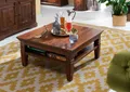 Produktbild: MASSIVMOEBEL24 Couchtisch Akazie 85x85x45 nougat lackiert OXFORD #316
