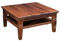 Produktbild: MASSIVMOEBEL24.DE | Oxford Couchtisch Akazie #316, Farbe:Dunkelbraun lackiert, Größe:85x85 cm