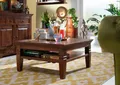 Produktbild: Massivmoebel24 Couchtisch Couchtisch Akazie 85x85x45 nougat lackiert OXFORD #316