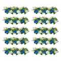 Produktbild: VEVOR Kunstblumen, 10 Stück, 500x220x120 mm, Blumenkugeln, Tischdekoration für Hochzeiten, Kunstrosen-Arrangements für Hochzeitsmittelstücke, Heimdekoration, Blaue und weiße Rosen