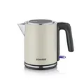 Produktbild: SEVERIN Wasserkocher 1L, elektrischer Wasserkocher, Kalkfilter, XXL-Öffnung, leistungsstark & kompakt, 100 Prozent BPA-frei, 2.400 W, Edelstahl, Limited Edition, dusty beige, WK 9577