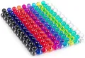 Produktbild: 160 Stücke 11 x 17mm farbige und transparente Magnete, 8 Farben, Perfekt für Whiteboards, Tafeln, Kühlschränke u.v.m (8color-160pc)