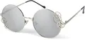 Produktbild: styleBREAKER Sonnenbrille Runde Sonnenbrille mit Zahnrad Applikation (1-St) Gradient