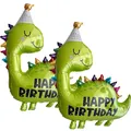 Produktbild: 2 Stück Dinosaurier-Luftballons Folienballons Happy Birthday-Luftballons Kind...