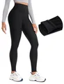 Produktbild: CRZ YOGA Damen Sport Thermo Leggings Winter Warme Sports Yoga Leggins High Waist Fleece Thermal Sportleggins - 71cm Schwarz 40