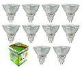 Produktbild: Trango 10er Set MR16030 LED Leuchtmittel mit MR16 Fassung zum Austausch von herkömmlichen Halogen Leuchtmittel MR16 I GU5.3 I G4 12 Volt 3000K warm-weiß Glühlampe, Reflektor Lampe