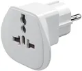 Produktbild: Goobay 94026 Universal Reiseadapter, Stromadapter, Schutzkontakt CEE 7/7, Schuko-Standard, Weiß, 1 Stück
