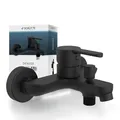 Produktbild: SCHÜTTE 44306 DENVER Wannenfüllarmatur Schwarz matt, Badewannenarmatur, Badezimmer Armatur, Mischbatterie für die Badewanne, Brausebatterie Wanne