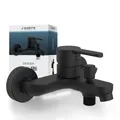 Produktbild: Wannenfüllthermostat | Schwarz matt | Badewannenarmatur | Badewanne Wasserhahn