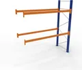 Produktbild: Schulte Lagertechnik Schulte Palettenregal, Anbauregal, B 2786 x T 1100 x H 4000 mm, 3 Ebenen, Palettengewicht bis 800 kg, Feldlast 5287 kg, blau/orange 657140