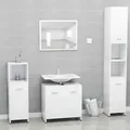 Produktbild: vidaXL Badmöbel-Set Weiß Holzwerkstoff