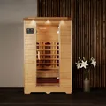 Produktbild: HOME DELUXE Infrarotkabine, für 2 Personen, Fronteinstieg, Vollspektrumstrahler - beige