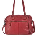 Produktbild: Bear Design Umhängetasche Leder Handtasche Damentasche 33x25cm rot