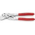 Produktbild: KNIPEX 86 03 150 Zangenschlüssel Zange und Schraubenschlüssel in einem Werkzeug mit Kunststoff überzogen verchromt 150 mm