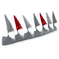 Produktbild: heimtexland Zugluftstopper Windstopper Deko Wichtel Fensterdeko Weihnachten, 1-tlg., Abdichtung für Tür und Fenster I Kälteschutz Zwerge grau Ø 7 cm x 90 cm x 90 cm x 30 cm