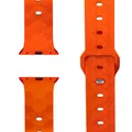 Produktbild: NALIA Hexion Silikon Armband kompatibel mit Apple Watch Armband iWatch Series Ultra/SE 10 9 8 7 6 5 4 3 2 1, 42/44/45/46/49mm, Watch Silikonband Sportarmband mit Steck-Pin, Farbe:Sonnenorange