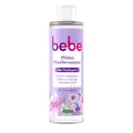 Produktbild: bebe Mildes Mizellenwasser 400 ml, besonders sanftes Gesichtswasser und milder Augen Make-up Entferner mit Rosenwasser für alle Hauttypen, effektives Mizellen Reinigungswasser mit Mizellentechnologie