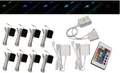 Produktbild: Trango 8er Set 5022-08 RGB Farbwechsel LED-Glaskantenbeleuchtung inkl. Fernbedienung Schrankbeleuchtung I Glasbodenbeleuchtung I Vitrinen Beleuchtung I LED Clips I Möbelbeleuchtung