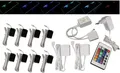 Produktbild: TRANGO LED Glaskantenbeleuchtung, 8er Set RGB Farbwechsel LED Glaskantenbeleuchtung 5022-08 inkl. Fernbedienung Schrankbeleuchtung I Glasbodenbeleuchtung I Vitrinenbeleuchtung, LED Clips I Möbelbeleuchtung