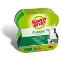 Produktbild: 3M Spülschwamm Scotch Brite Classic Comfort, mit Griffrille und Scheuerseite, 2 Stück
