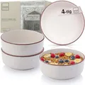 Produktbild: Sänger Bombay Ivory | Steingut Schüssel Set 4 teilig, Müslischalen für 4 Personen, Schalen, kratz- mikrowellen- spülmaschinenfest, Kleine Schüsseln Tiefe Teller lila 700 ml | VALUE COLLECTION