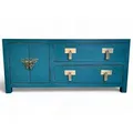 Produktbild: OPIUM OUTLET Asia Möbel TV-Kommode Schrank Sideboard TV273-blue blau asiatisch chinesisch orientalisch