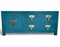 Produktbild: OPIUM OUTLET Kommode Schrank Lowboard Sideboard Asia Möbel (stahlblau, Hochzeitsschrank komplett montiert), asiatisch chinesisch orientalisch vintage Landhaus-Stil