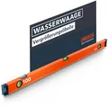 Produktbild: Presch Wasserwaage 100cm - Bruchfeste Weitwinkellibelle inkl. 2% Gefälle-Anzeige - Vertical-View-Funktion dank Sichtfenster - Innovative Anti-Rutsch‑Endkappen & präzisionsgefräste Messfläche