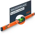 Produktbild: Presch Wasserwaage 100cm – Bruchfeste Weitwinkellibelle inkl. 2% Gefälle-Anzeige