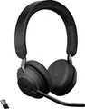 Produktbild: Jabra Evolve2 65 MS On Ear Headset Bluetooth Stereo Schwarz Lautstärkeregelung, Batterieladeanzeige, Mikrofon-Stummschaltung