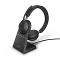 Produktbild: JABRA Evolve2 65 Link 380a USB-C MS Stereo Headset mit Ladestation, black