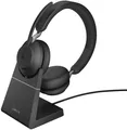 Produktbild: Jabra Evolve2 65 MS Duo Bluetooth Headset USB-A schwarz mit Ladestation