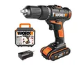 Produktbild: WORX 18V(20V MAX) Akku-Schlagbohrschrauber WX371, 2,0Ah, PowerShare, 2 Gänge, Koffer, 13mm Bohrfutter, 18+1+1 Drehmomentstufen, Bohrschrauber Schlagbohrer