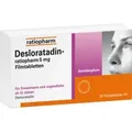 Produktbild: DESLORATADIN-ratiopharm 5 mg Filmtabletten 20 St