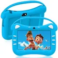 Produktbild: ascrecem Kinder Tablet 7 Zoll Androrid Tablet Kinder mit WiFi Kindersicherung Dual Kamera kindersicherer Hülle 2GB RAM 32GB ROM 128GB Erweiterbar Kindertablet ab 3 jahre-12 Mädchen Junge (Blau)