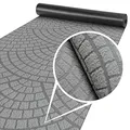 Produktbild: ANRO Teppich Läufer Küchenläufer Küchenteppich Läufer Flur Teppich Velours rutschfest waschbar für Flur, Schlafzimmer, Wohnzimmer, Küche Davis Grau 50 x 100cm