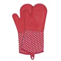 Produktbild: Wenko-Wenselaar GmbH & Co. KG WENKO Silikon Topfhandschuhe, Hitzeschutzhandschuhe mit Handflächen aus Silikon, Farbe: rot 2102168100