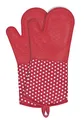 Produktbild: WENKO Topfhandschuhe mit Handflächen aus Silikon, 1 Paar, Als Grillhandschuh verwendbar, Hitzebeständig, 18,5 x 37,5 cm, Rot