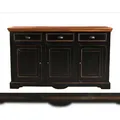 Produktbild: SIT Möbel Sideboard | aus Mangoholz und MDF | 3 Schubladen und 3 Türen | schwarz-honigfarben | B 150 x T 40 x H 90 cm | 05803-11 | Serie CORSICA