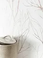 Produktbild: Newroom Tapete Weiß Vliestapete Äste - Blumentapete Floral Rosegold Zweige Äste Romantisch Zweige Vintage inkl. Tapezier-Ratgeber