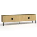 Produktbild: Ax Living Tv Schränke Brunelli 200 Cm Eiche Baltic Tv Lowboard 4-türig