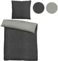 Produktbild: Biberna Wendebettwäsche Hermal, Flanell, 2 teilig, Flanell in Melangeoptik, Winterbettwäsche, Made in Germany