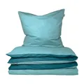 Produktbild: Schiesser Bettwäscheset Doubleface | Renforcé | 2-teilig | Zweifarbig | 100 % Baumwolle | Oeko-Tex® Made in Green Zertifiziert | Reißverschluss | 135x200cm + 80x80cm | Türkis
