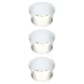 Produktbild: LED Einbauleuchte 3-Step-Dim Gil Coin Basisset IP44 rund 68mm Coin 3x6W 3x470lm 230V dimmbar 2700K Weiß matt Eisen gebürstet