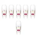 Produktbild: 6x Dove Advanced Care Anti Transpirant Deo Roll-On Winter Care Limited Edition Jasmin- und Puderduft Deodorant mit Skin Hydration Technology 50ml