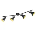 Produktbild: Deckenstrahler schwarz gold Nina Retro 4-flammig E14