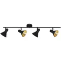 Produktbild: Schiene NINA Strahlerbalken Spot vierflammig 4x E14 max.40W schwarz gold REALITY