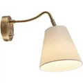 Produktbild: Lindby Wandleuchte Wandlampe Innen Ethan 9624686 Retro Vintage Antik in Gold Messing 1-flammig E14 Wohnzimmerleuchte